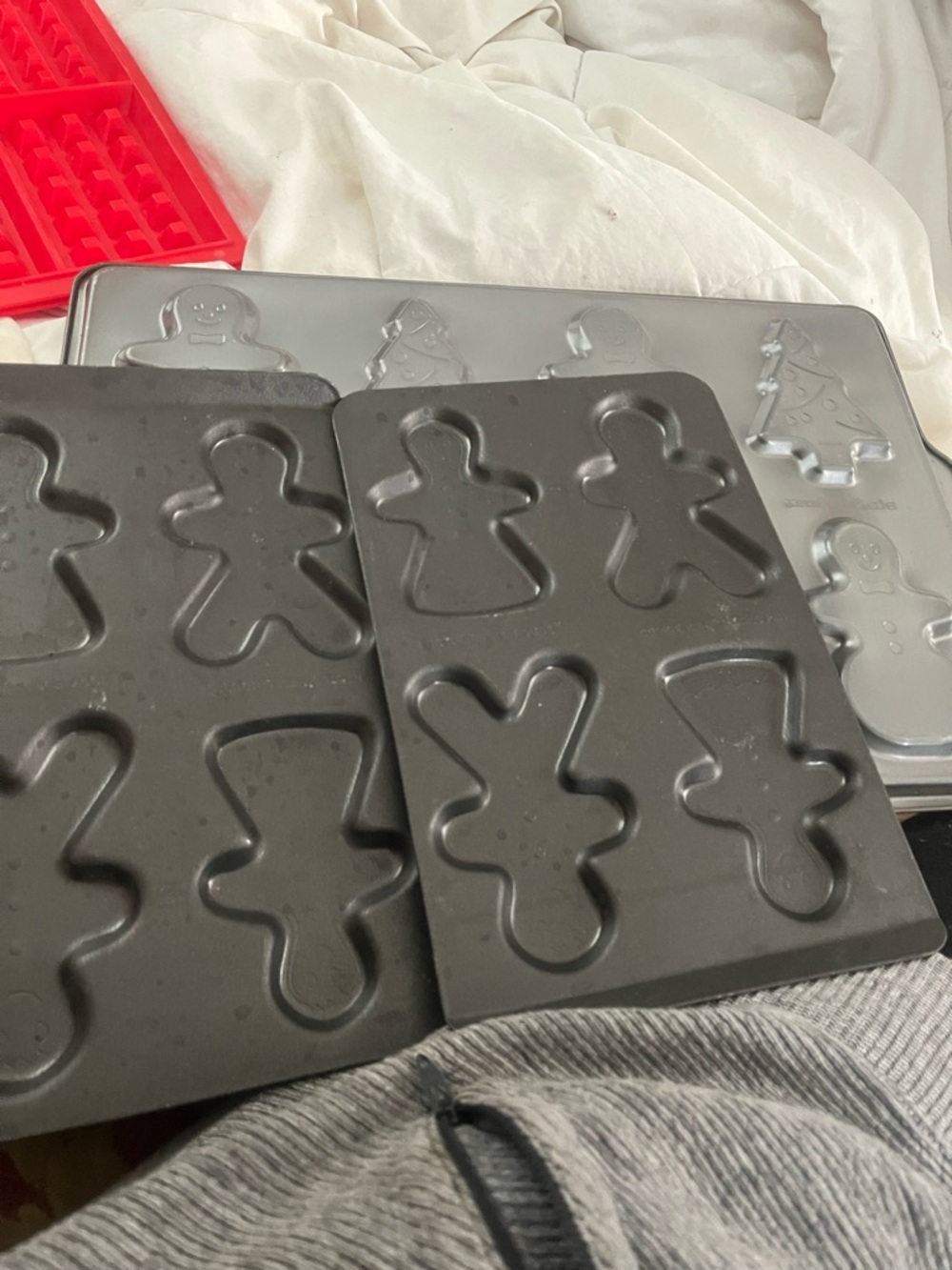 Non-Branded Black Gingerbread Cookie Baking Mold Tray - Set